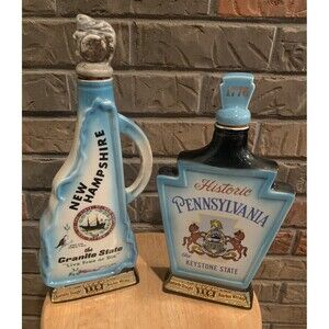 Jim Beam Decanter New Hampshire and Pennsylvania Vintage *Empty